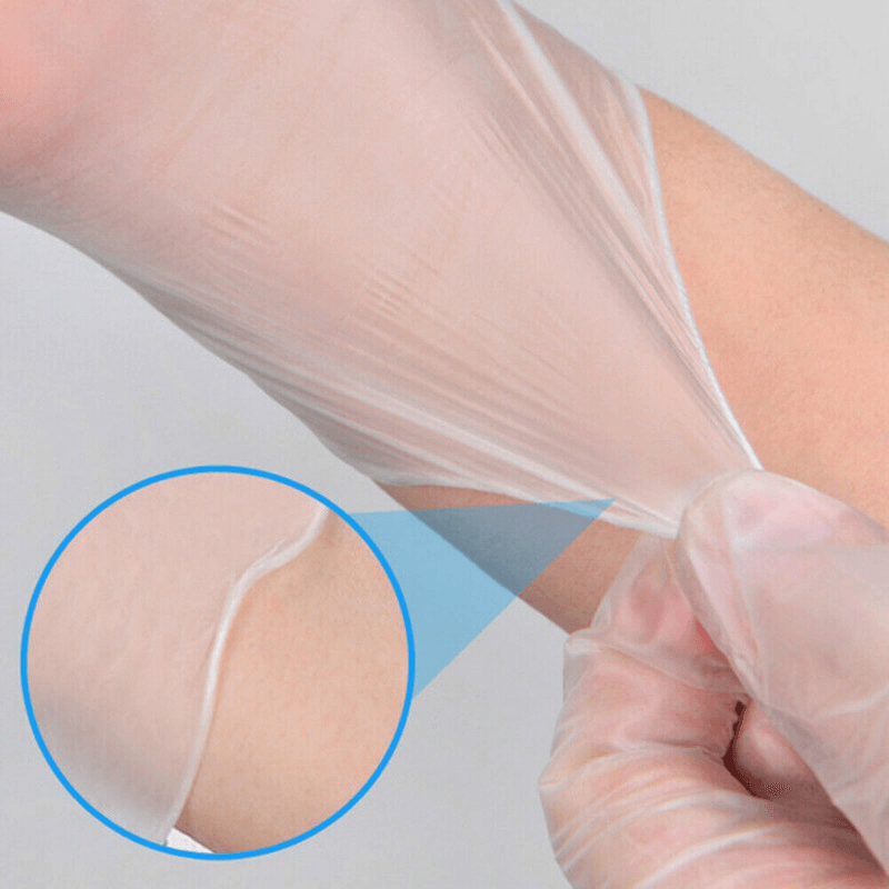 100PCS Disposable PVC Transparent Gloves Hygiene Protection Supplies Prevent Infection Glove