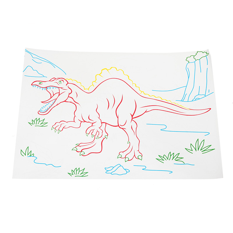 3D Magic Flashing Drawing Board Dinosaur Game for Kids Children Educational Christmas Gift Toys