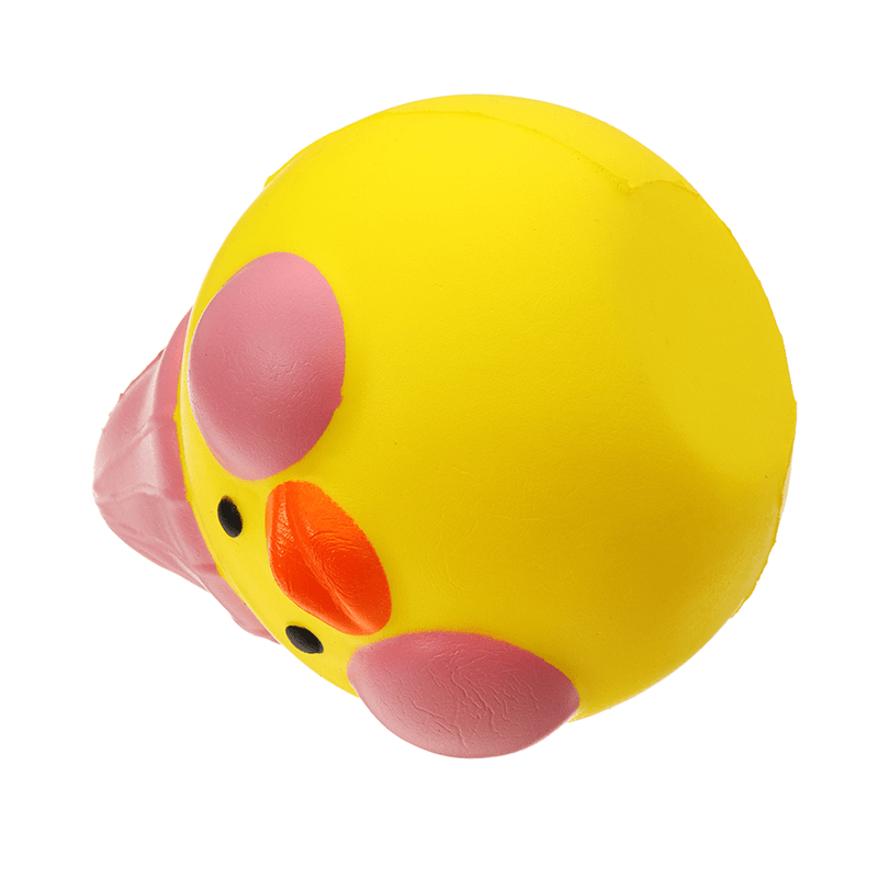 Gelbe Ente Squishy, ​​10 x 8,5 x 9 cm, langsam aufsteigend, mit Verpackung, Sammlung, Geschenk-Stofftier