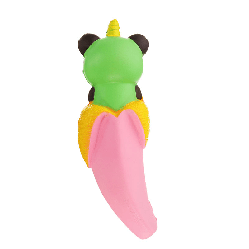 Sanqi Elan Bananenbär, Squishy, ​​18 x 6 cm, langsam aufsteigend, mit Verpackung, Sammlung, Geschenk-Stofftier