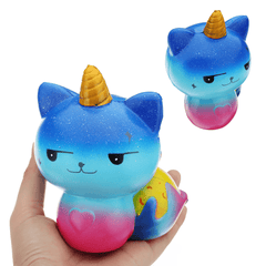 Galaxy Unicorn Cat Squishy 12 * 8.2CM Slow Rising Soft Collection Regalo Decoración Juguete