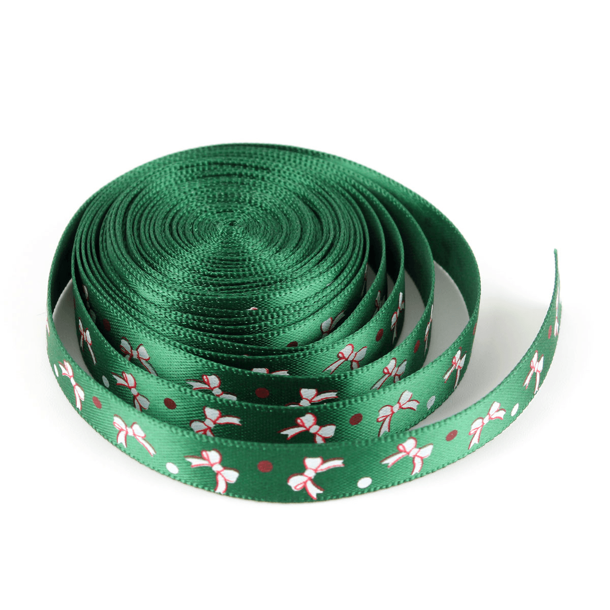 5 Yard 10Mm Printed Merry Christmas Tree Grosgrain Ribbon DIY Craft