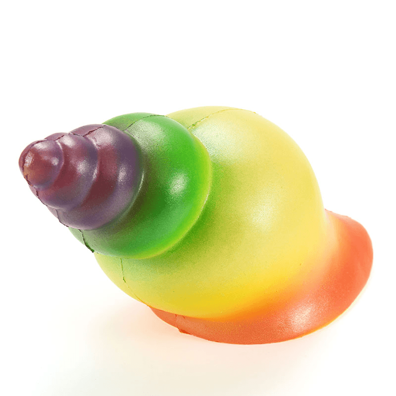 Squishy Rainbow Conch 14Cm Slow Rising with Packaging Collection Gift Decor Soft Squeeze Toy