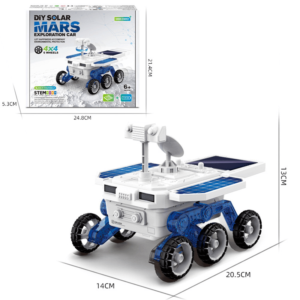 DIY Solar Planet Rover STEM Assembly Four-Wheel Drive Electric Science and Educational Model Toys