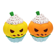 3PCS Halloween Pumpkin Ice Cream Squishy 13*10CM Slow Rising Soft Toy with Packaging