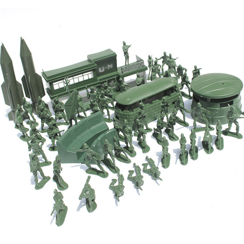 56PCS 5CM Militär Soldaten Set Kit Figuren Zubehör Modell für Kinder Kinder Weihnachten Geschenk Spielzeug