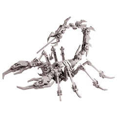 Steel Warcraft 3D Puzzle DIY Assembly Scorpion Toys DIY Stainless Steel Model Building Decor 16*14*14Cm