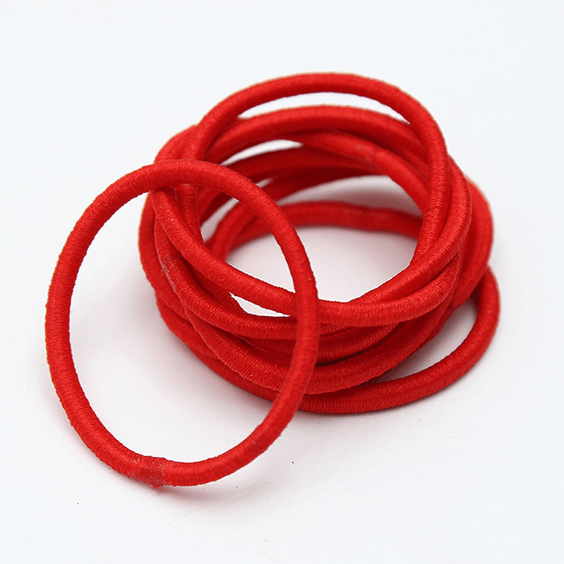 10Pcs Girls Women Candy Color Elastic Hair Bands Rope Ties