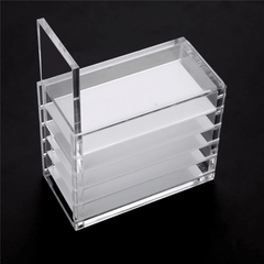 5 Layer Clear Eyelash Storage Acrylic Box Cosmetic Organizer Eyelashes Glue Pallet Holders