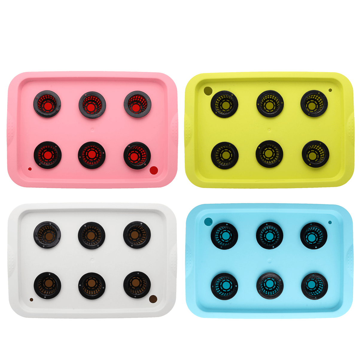 220V 6 Holes Hydroponic System Kit Soilless Cultivation Indoor Water for Home Planting Grow Box