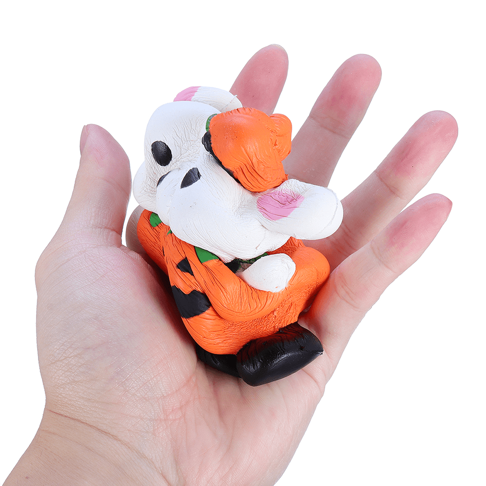 Gigglebread Halloween Pumpkin Bear Squishy 13*9.5*6.5CM Licensed Slow Rising with Packaging