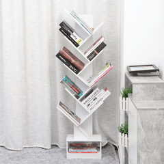 Tree-Shape Bookshelf Multi-Layer Wooden Storage Rack Standing Shelf Household Bookcase Simple Children'S Room Decor