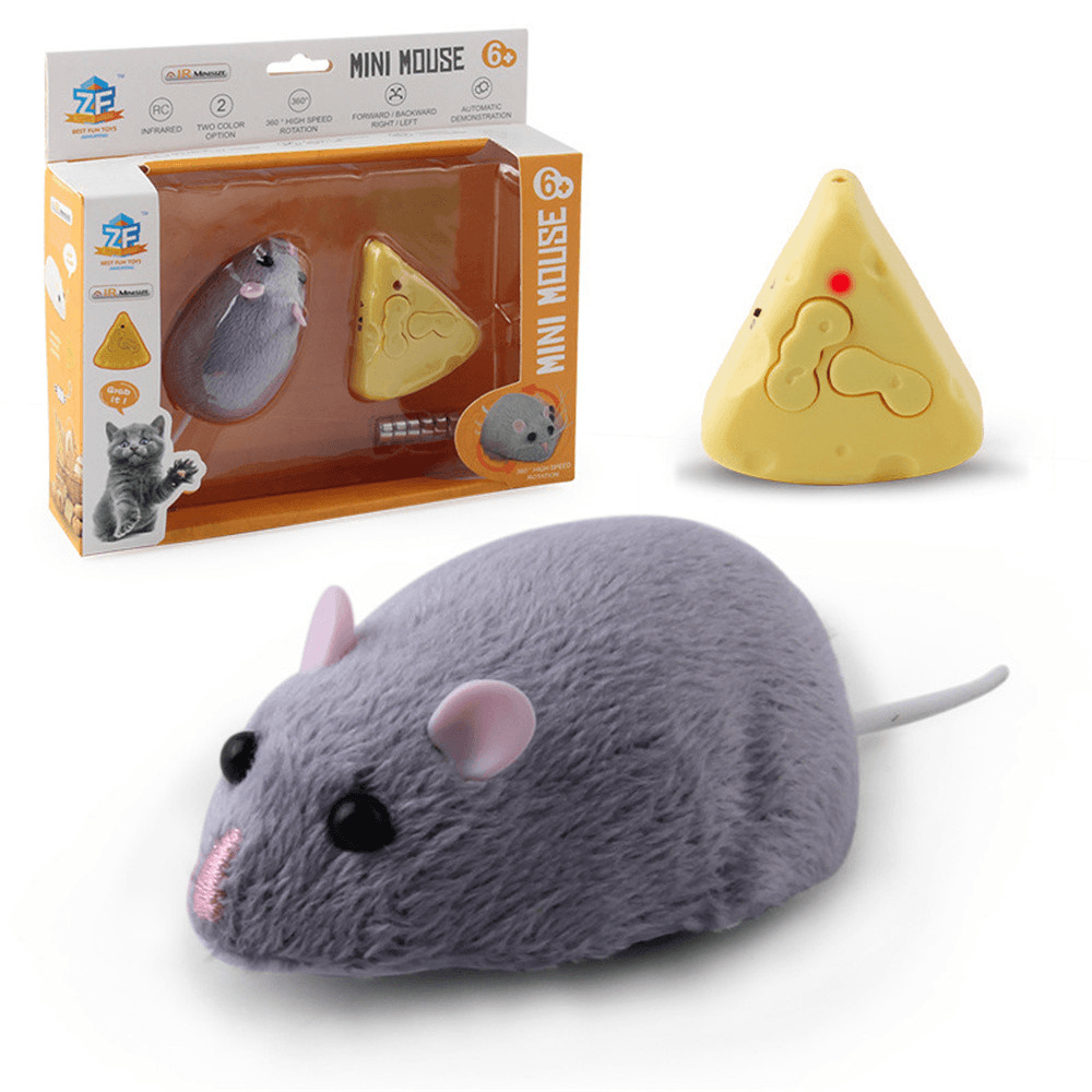 Wireless Electronic Remote Control Rat Plush RC Mouse Toy Hot Flocking Emulation Toys Rat for Cat Dog,Joke Scary Trick Toys