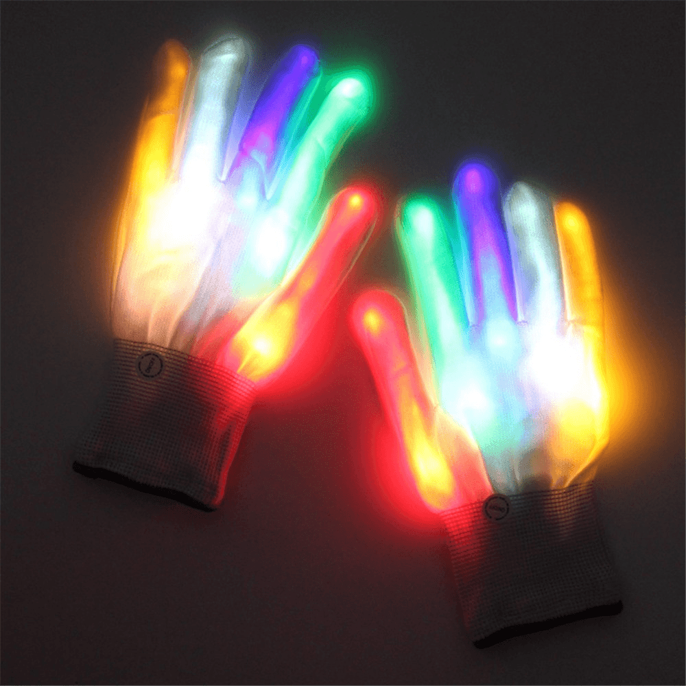 Halloween LED Glove Dancing Stage LED Palm Light up Flash Finger Tip for DJ Club Party Props