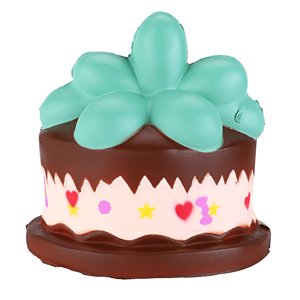 Squishy Plant Chocolate Cream Cake 9CM Langsam steigendes Rebound-Spielzeug mit Verpackung als Geschenkdekoration