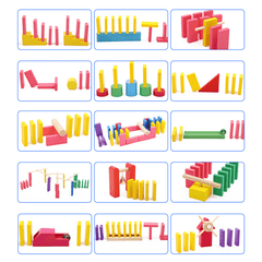 Kreative hölzerne Domino-Regenbogenblöcke, Puzzle, Montessori-Lernspielzeug für Kinder