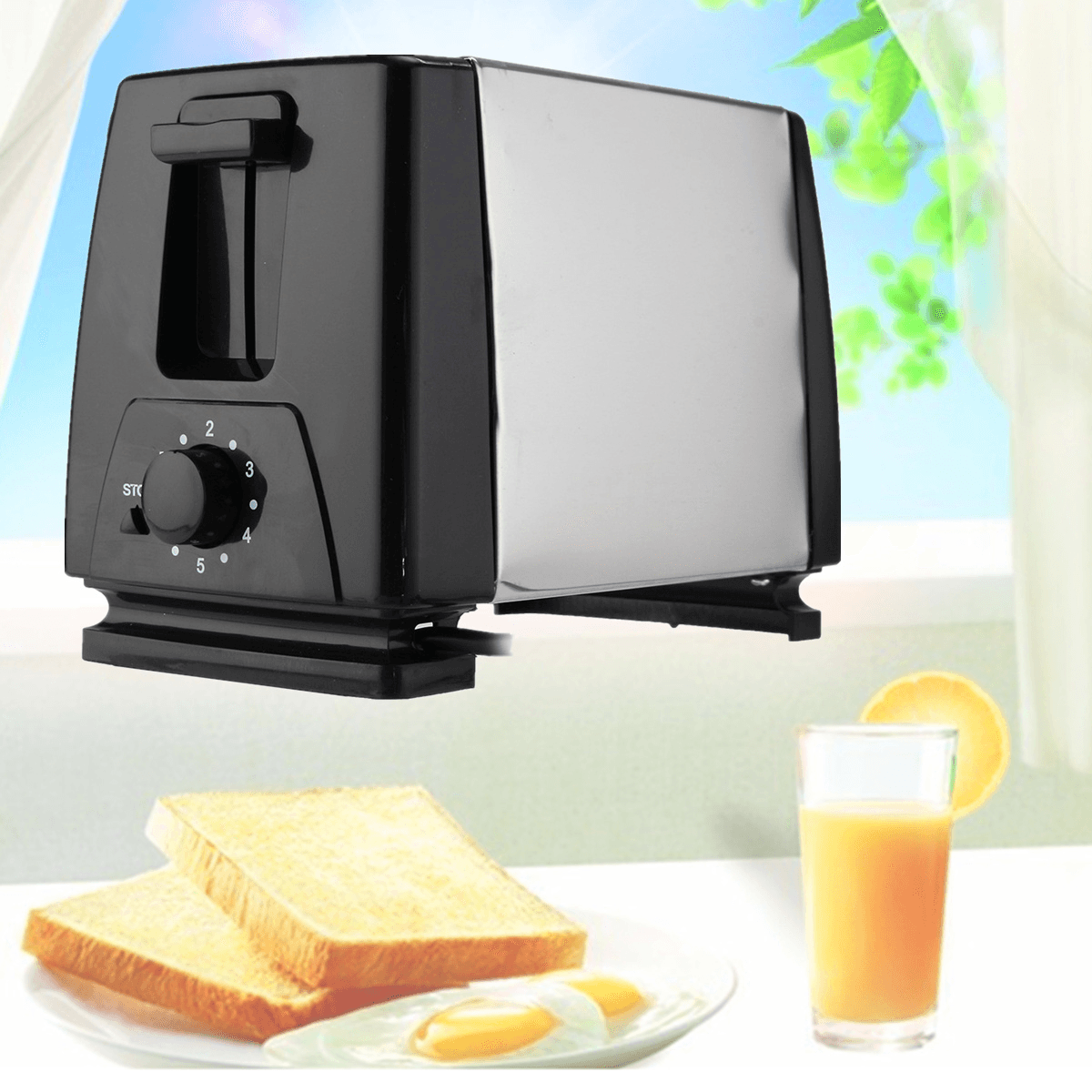 MONDA Electric Automatic 2 Slice Bread Toaster Oven Toaster Sandwich Maker Grill Machine