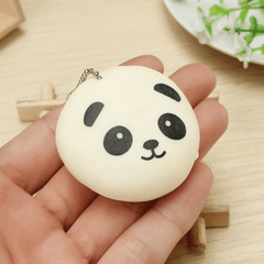 Squishy Squeeze Panda Sticky Rice Ball 5Cm Collection Ball Chain Phone Strap Decor Gift Toy