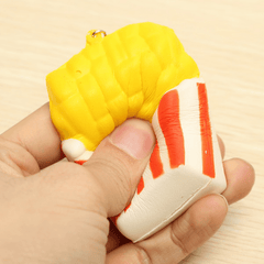 Squishy French Fries Patato Chips Duftspielzeug Handytaschenriemen Anhänger Dekor Geschenk