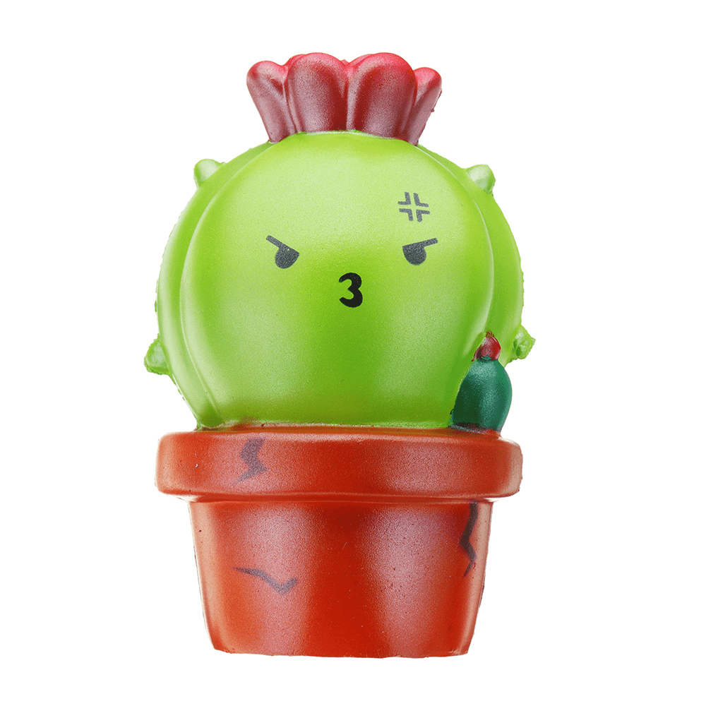 Momocuppy Cactus Flower Pot Squishy 18Cm Slow Rising with Packaging Collection Gift Soft Toy