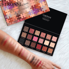 18 Farben Lidschatten-Palette, Pink Series Lidschatten-Power-Palette, Damen-Augen-Make-up-Kosmetik