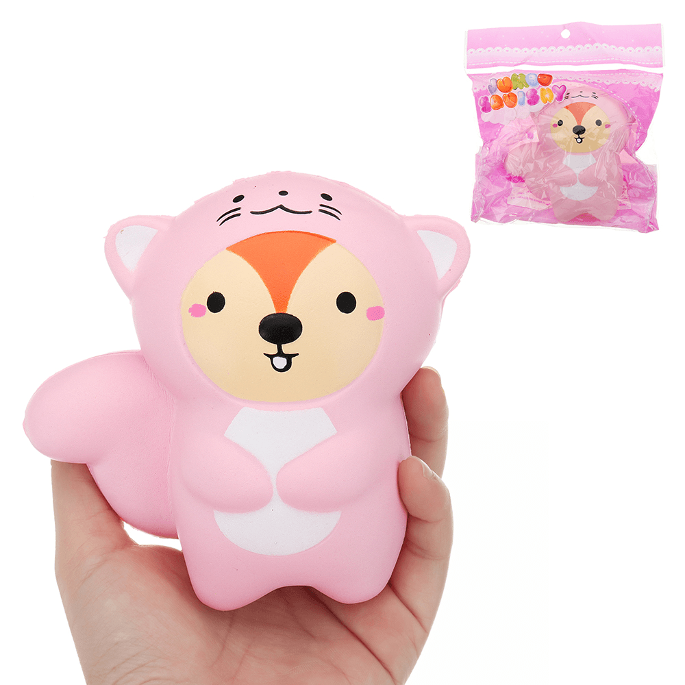 Tail Bear Squishy 10.5 * 11CM Levantamiento lento con empaque Colección Regalo Juguete suave