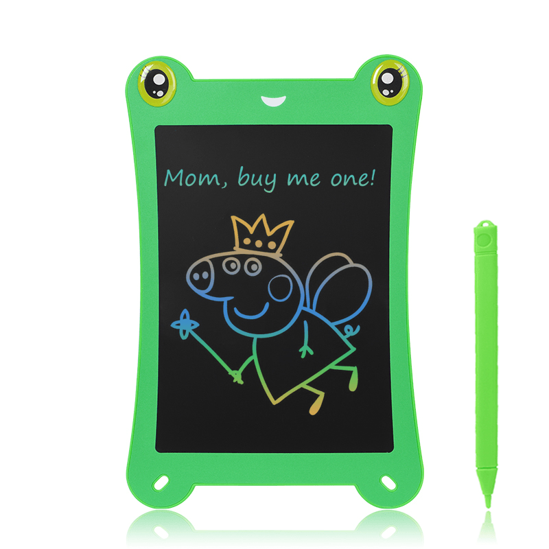 NEWYES 8.5 Inch Frog Colors Screen LCD Writing Tablet Drawing Handwriting Pad Message Board Kids Writing Board Educational