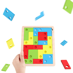 Tetris Brain 3D-Puzzle blockiert frühe pädagogische Intelligenzentwicklungsspielzeuge als Geschenk für Kinder