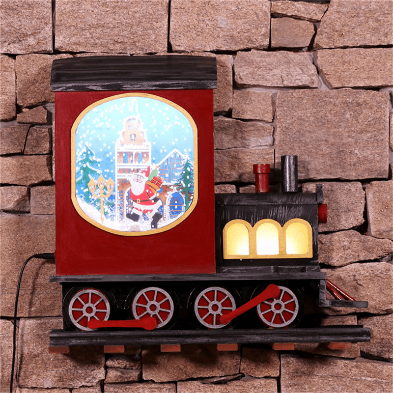 Christmas Party Home Decoration Hanging Snowfall Music Locomotive Toys for Kids Children Gift