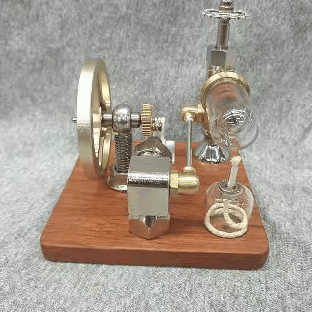 Stirling Engine Model Free Piston Adjustable Speed External Combustion Engine with Vertical Flywheel Physics Science Toy