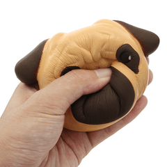 Squishyshop Dog Puppy Face Bread Squishy 11Cm Slow Rising with Packaging Collection Gift Decor Toy