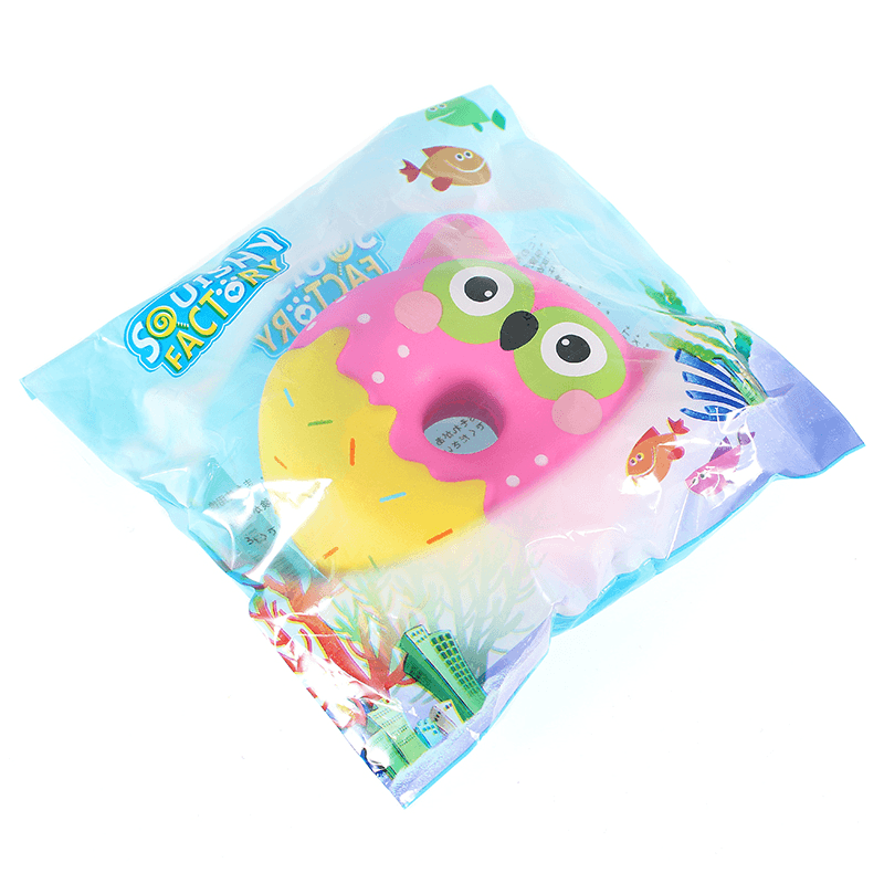 Squishy Factory Eulen-Donut, 10 cm, weich, langsam aufgehend, mit Verpackung, Sammlung, Geschenk, Dekoration, Spielzeug