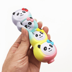 Squishyfun Rainbow Panda Candy Stick Squishy 15Cm Slow Rising with Packaging Collection Gift Toy