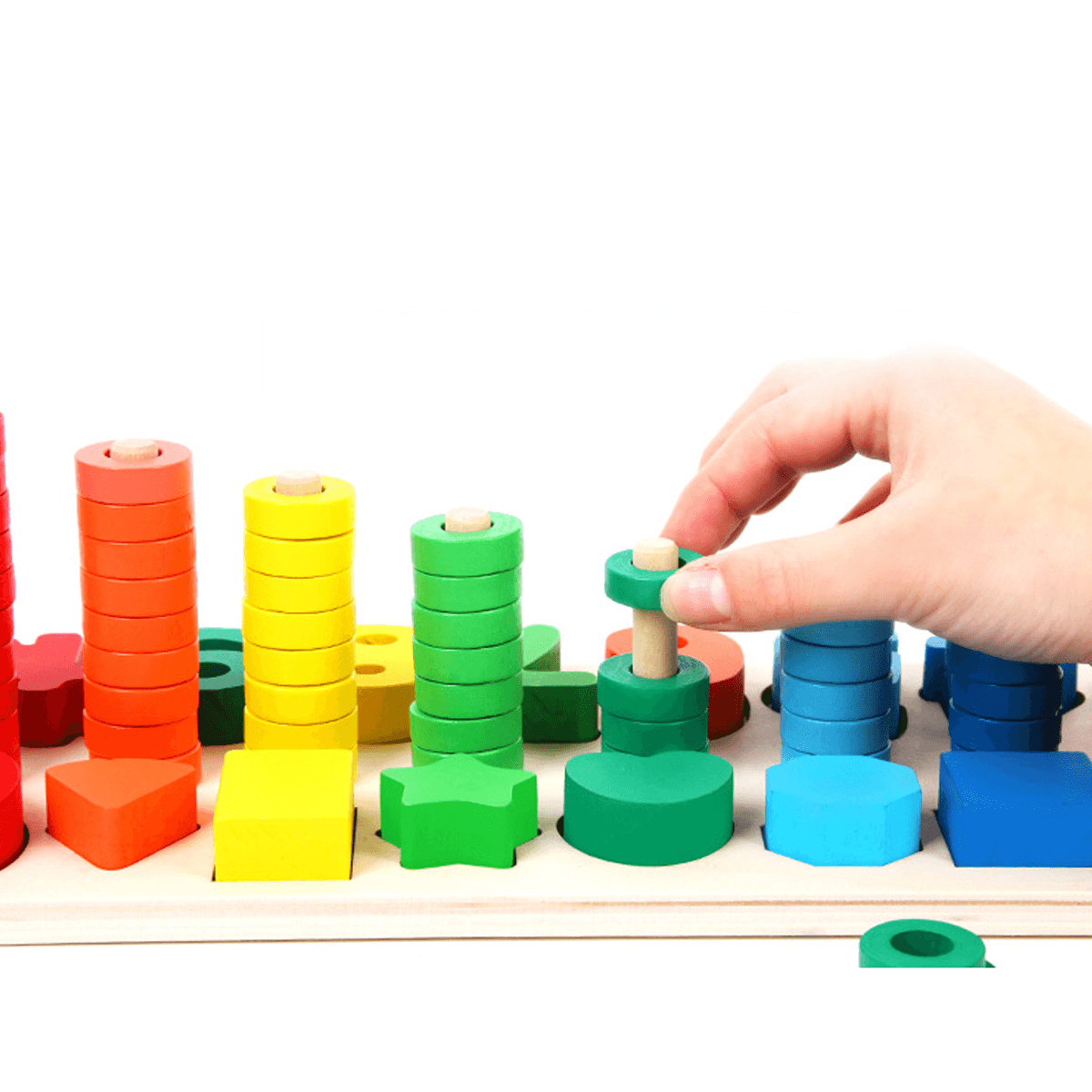 Wooden Math Toy Board Montessori Counting Board Preschool Learning Toys for Children Gifts