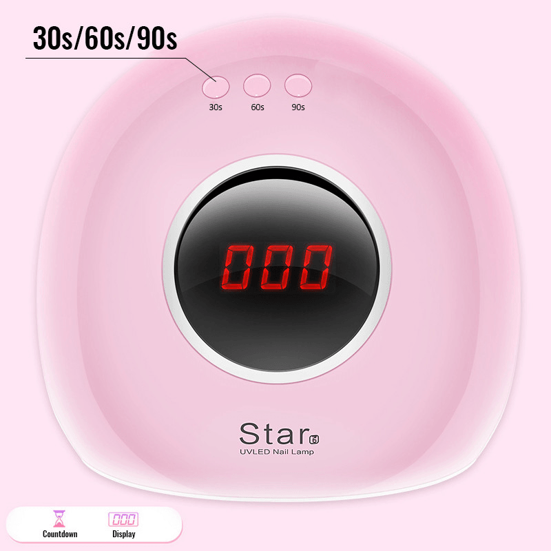 Star6 12Leds USB Lamp for Manicure UV Nail Lamp Nail Dryer for Nail LED UV Lamp 24W LCD Display Drying All Gels Nail Art Tools