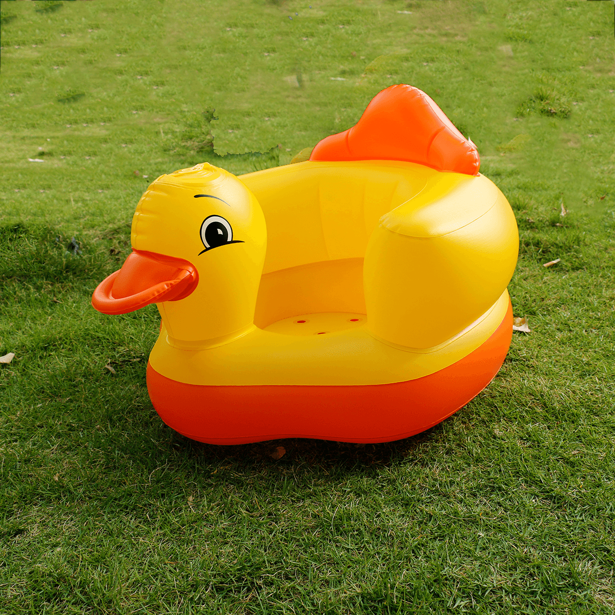 Cartoon Cute Yellow Duck Inflatable Toys Portable Sofa Multi-Functional Bathroom Sofa Chair for Kids Gift