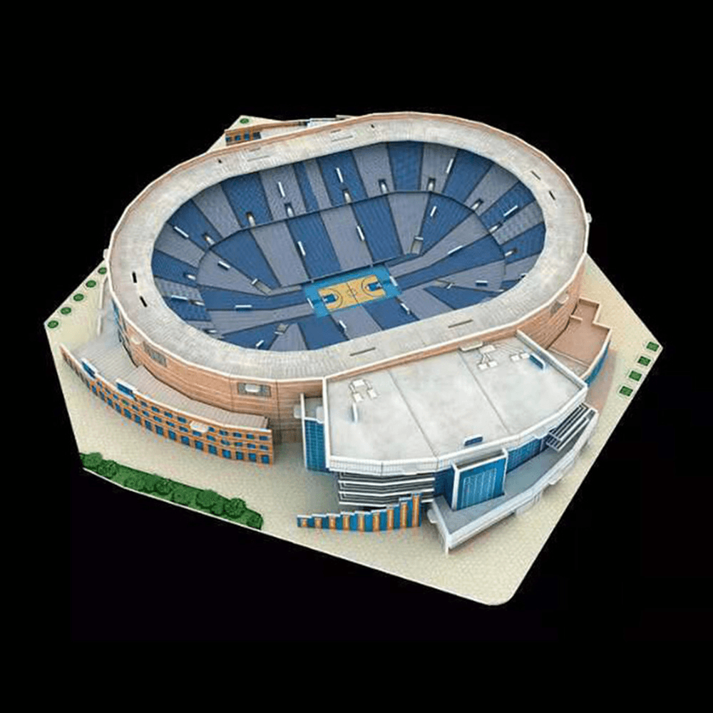 3D Puzzle Paper DIY Assembled Model 5 Kinds of Basketball Courts for Children Toys