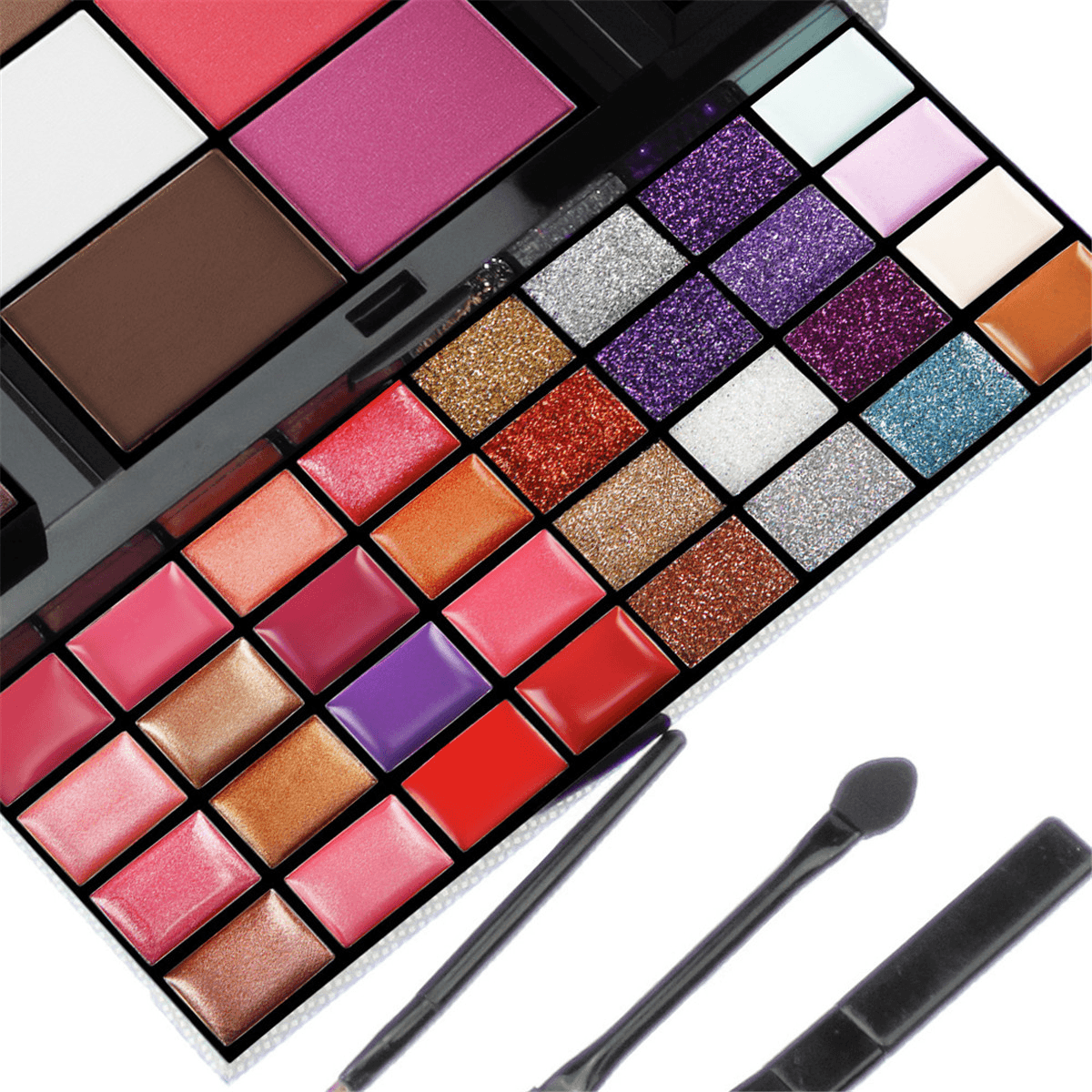 74 Color Eye Shadow Set Lip Gloss Blush Foundation Cream Glitter Eye Shadow Palette Makeup Set