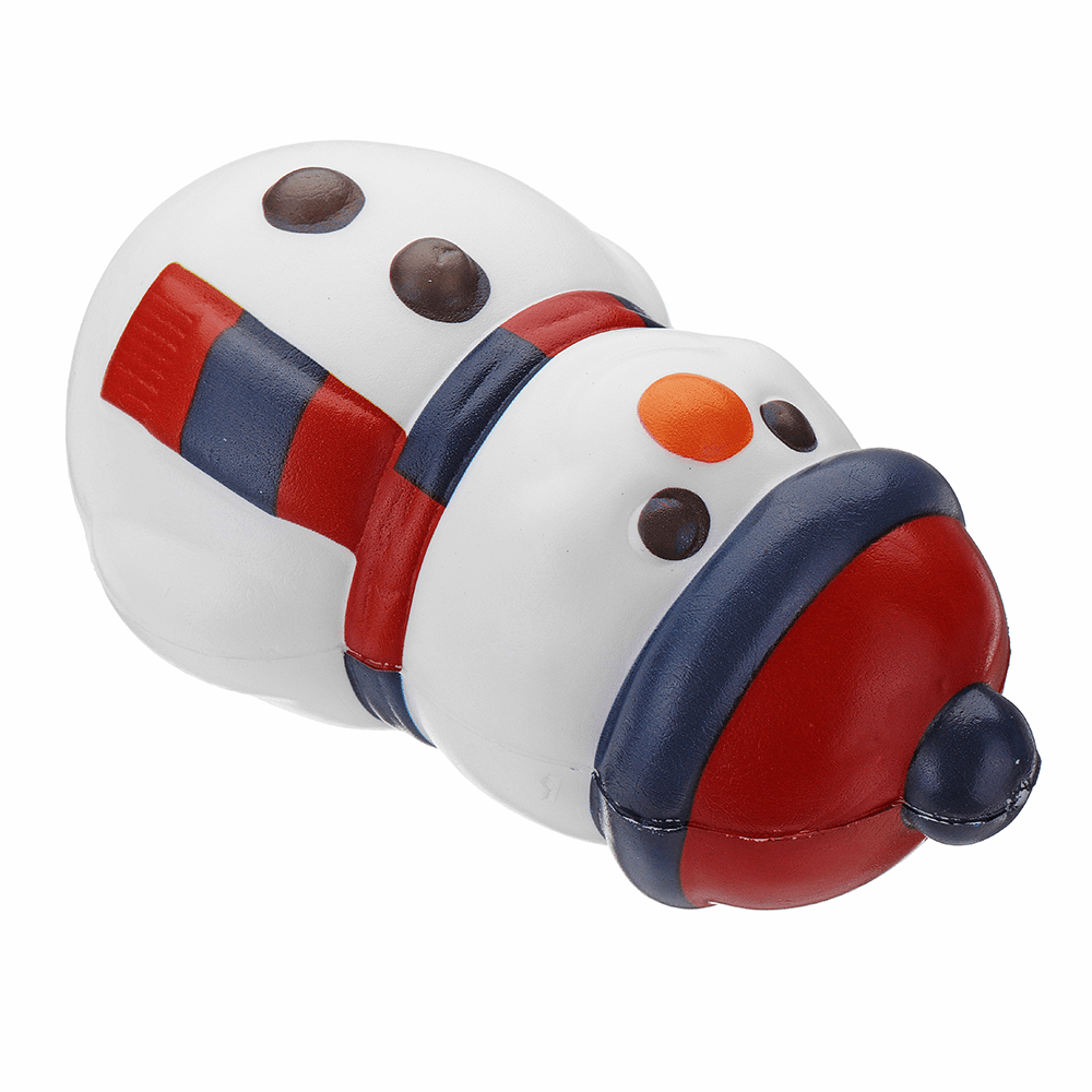 Cooland Weihnachts-Schneemann-Squishy, ​​14,4 x 9,2 x 8,1 cm, weich, langsam aufsteigend, mit Verpackung, Sammlung, Geschenkspielzeug