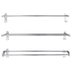 80Cm Stainless Steel Single Double Shelf Wall Mounted Bath Towel Rail Rack for Bathroom Storage Shelf Towel Racks