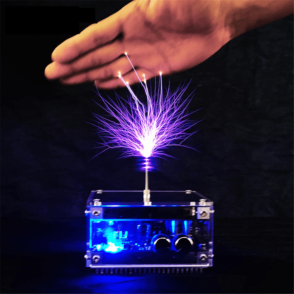 Stark Long Arc und Bluetooth-Musik Dual-Mode-Musik Tesla Coil Palm Flash Bluetooth-Blitz Länge 10 cm Wissenschaftsspielzeug