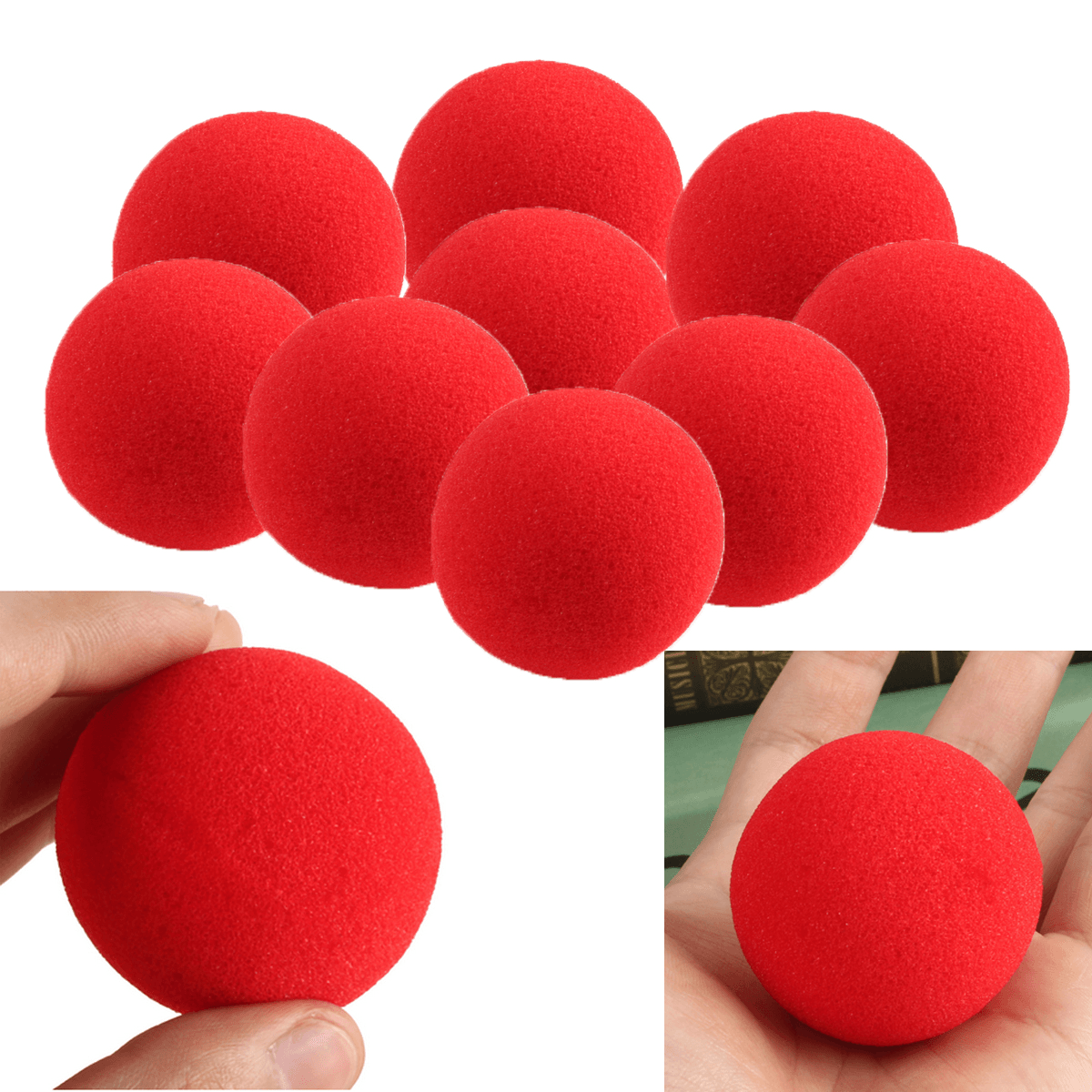 1PC Close up Magic Street Trick Soft Sponge Ball Magic Props Clown Nose