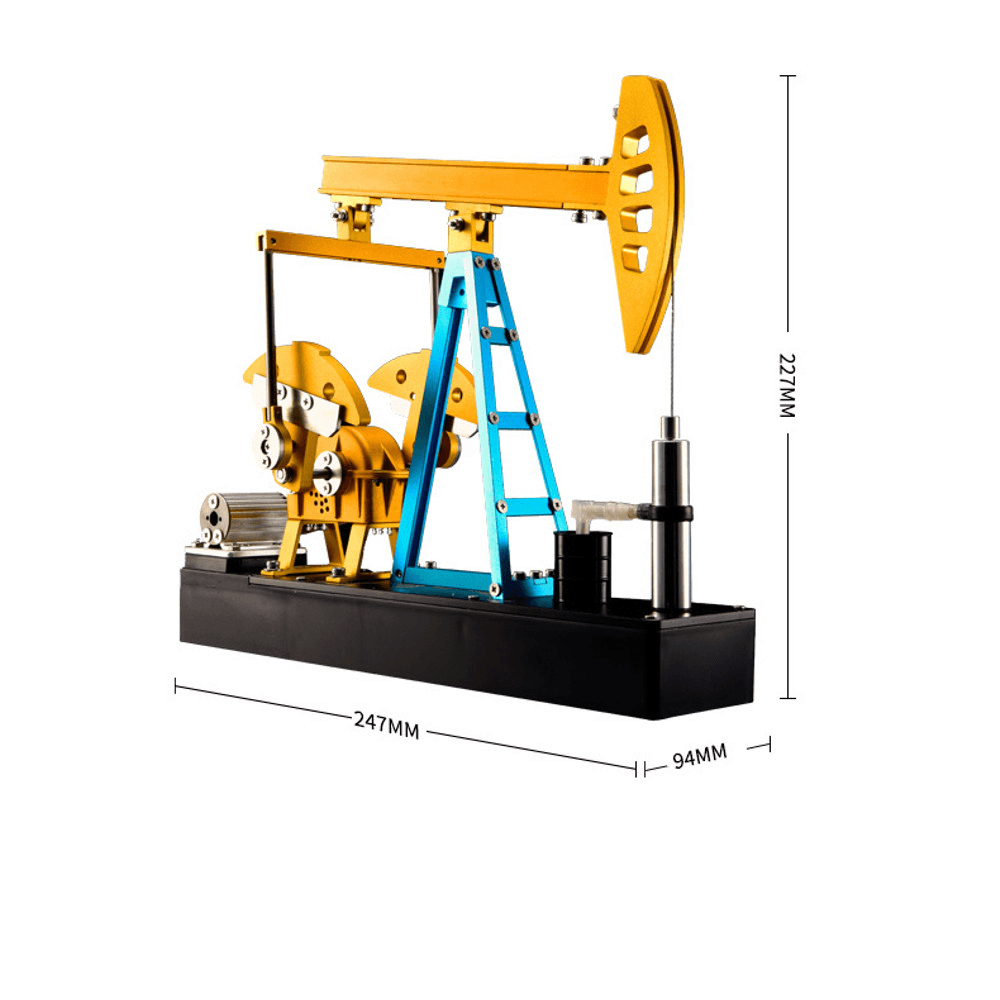 Teching Assembly Pumping Unit Metal Assembly Model Simulation Puzzle Teaching DIY Toy Gift