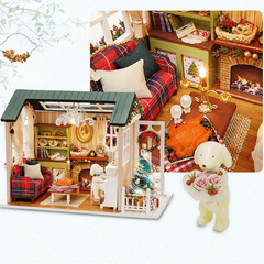 Cuteroom Z-009-A Dollhouse DIY Doll House Kit en miniatura Colección Regalo con luz