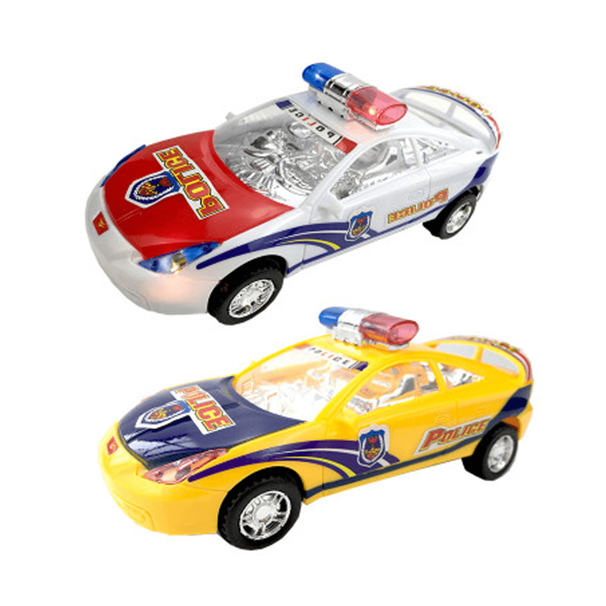 Children'S Electric Alloy Simulation Po Lice Car Diecast Model Toy with LED Light and Music