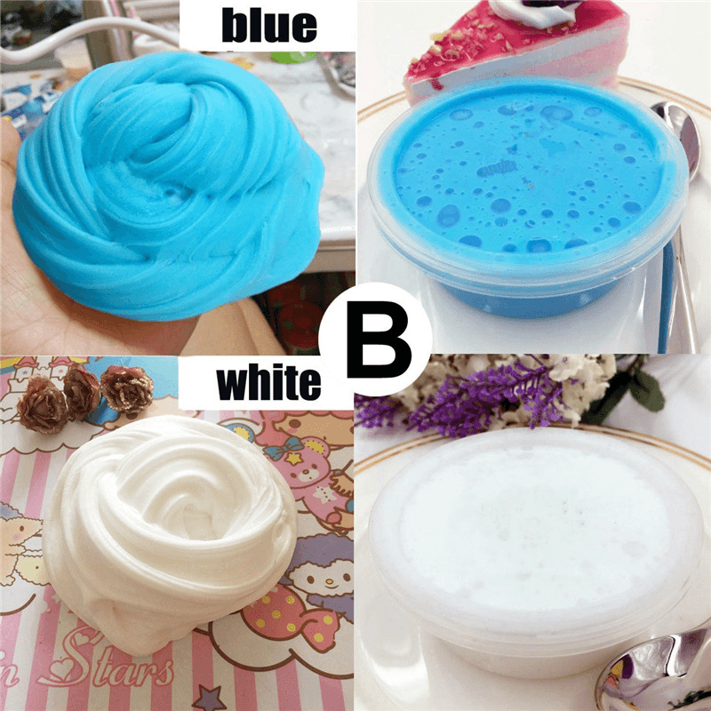 Pink Blue White Purple 60Ml Bright Color DIY Hand Clay Slime Mud Toys