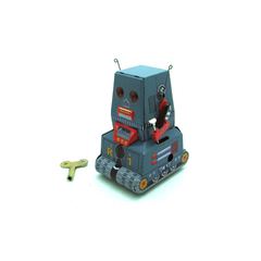 Classic Vintage Clockwork Wind up Tank Robot Adult Collection Children Tin Toys with Key