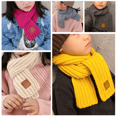 Bufandas Cuello Moda Niños Bufanda de punto Niños Niños Niñas Invierno Otoño Calentador de cuello suave