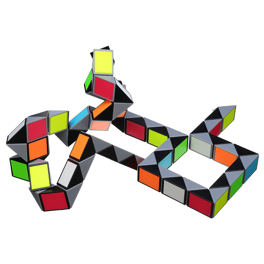 3D Colorful Magic Cube 72 Segments Speed Twist Snake Magic Cube Puzzle Sticker Educational Toys