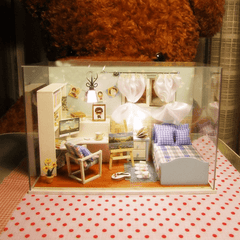 Cuteroom 1:32 Puppenhaus-Miniatur-Bausatz mit Cover und Musik-LED-Licht, Herz des Ozeans